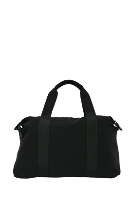 James Perse Black Highland Leather Trimmed Nylon Duffle Bag with Strap