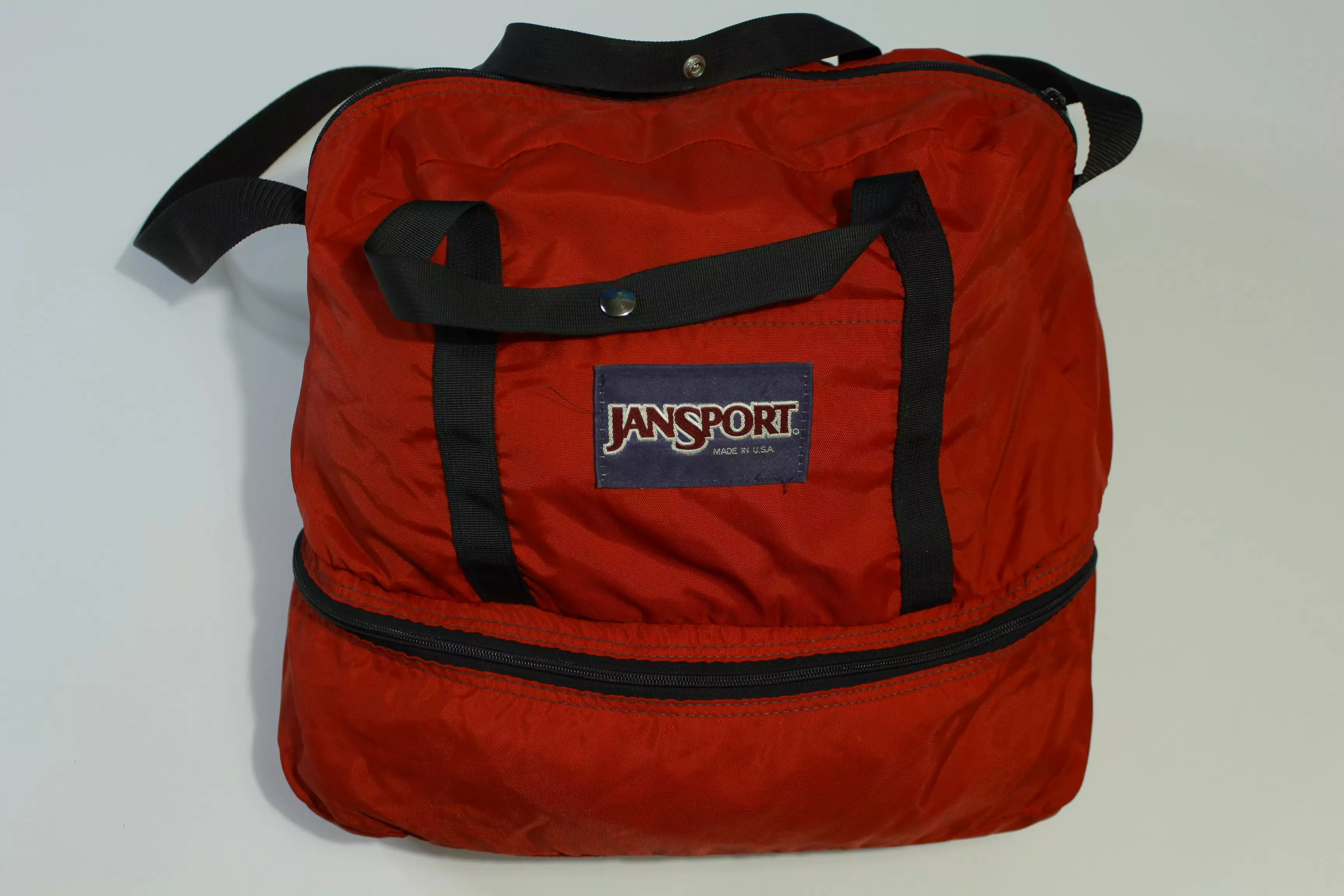 Jansport Made in USA Vintage 80's Convertible Bottom Duffle Gym Bag