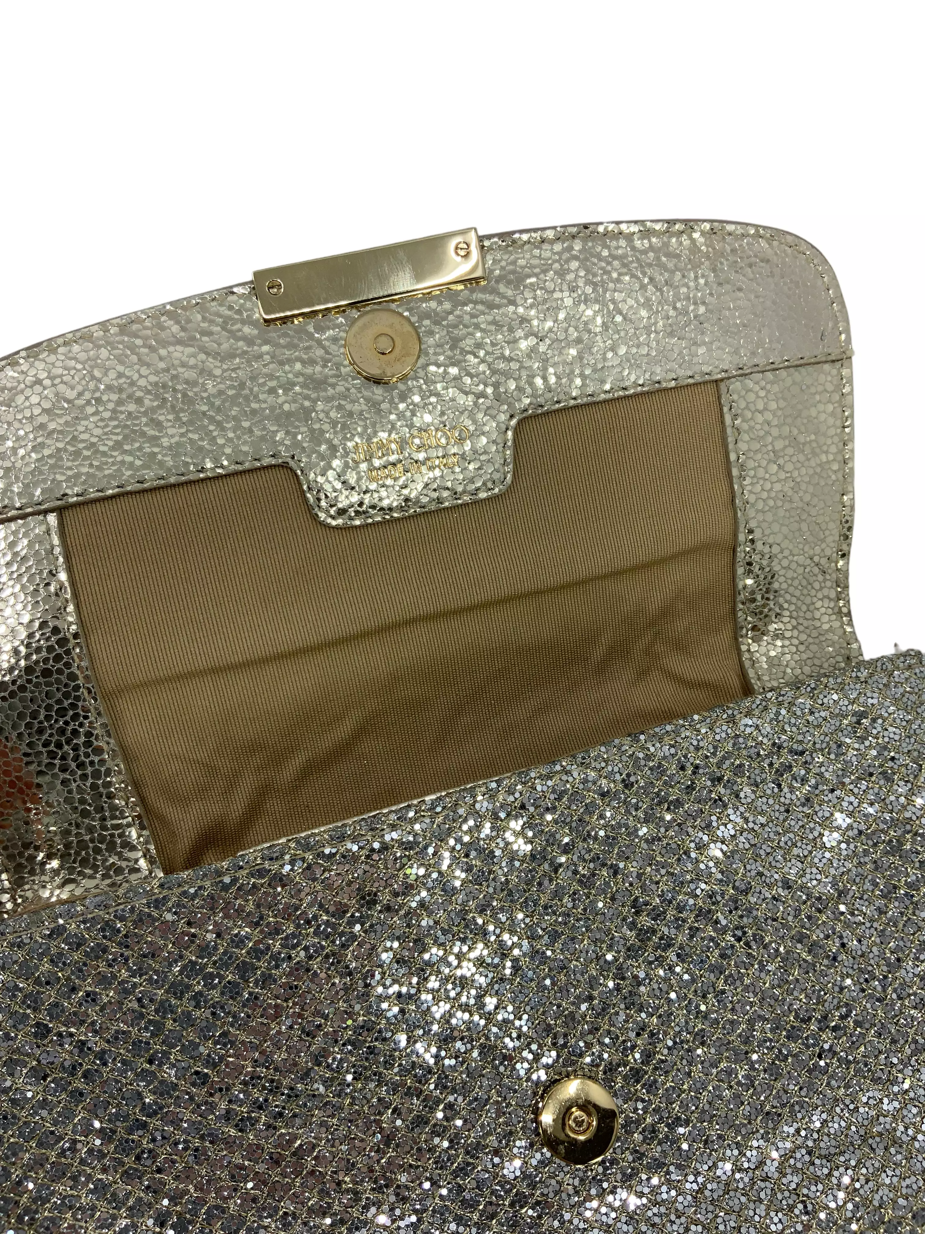 Jimmy Choo Zeta Glitter Wristlet Clutch