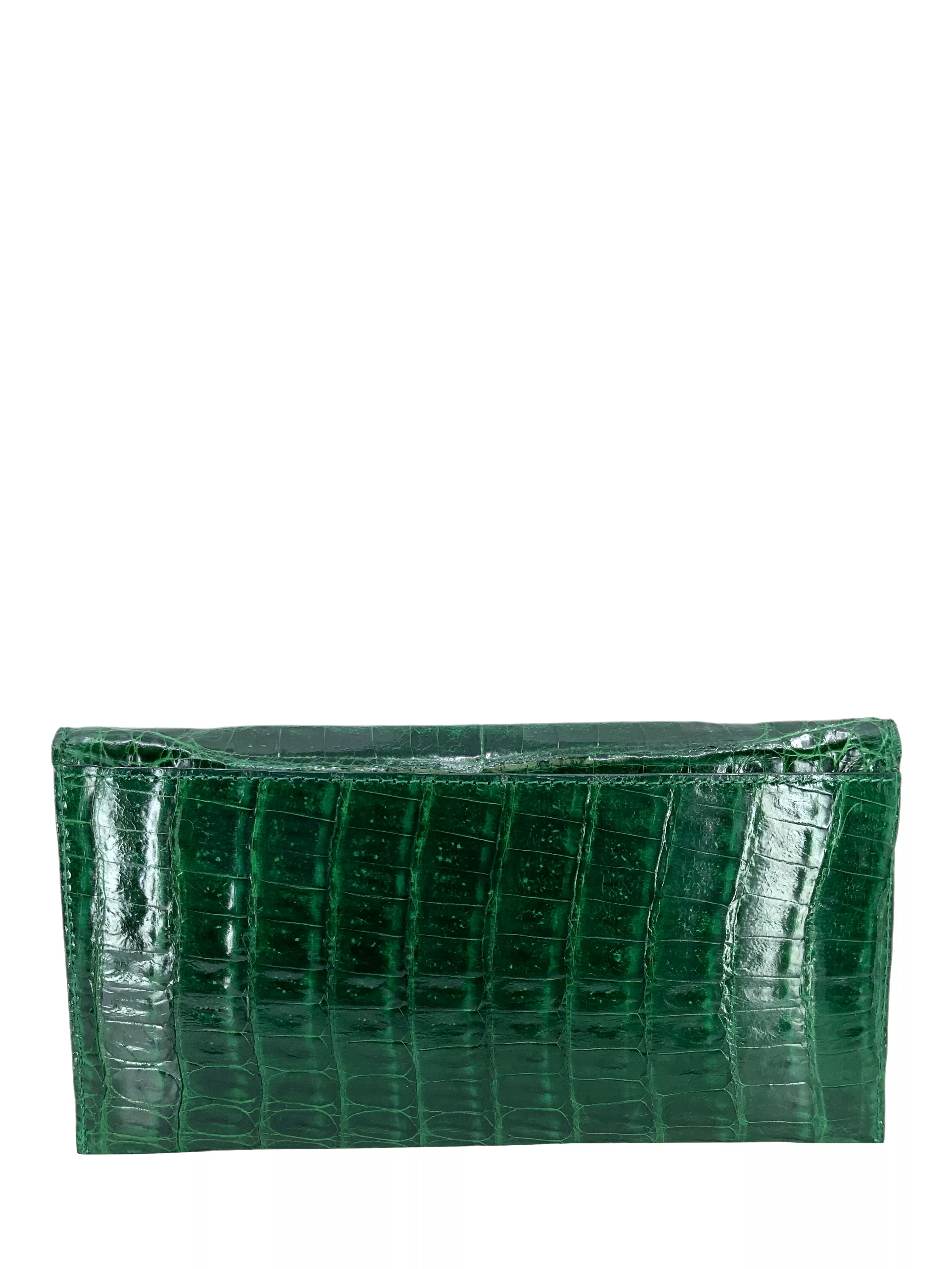 Judith Leiber Crocodile Envelope Clutch