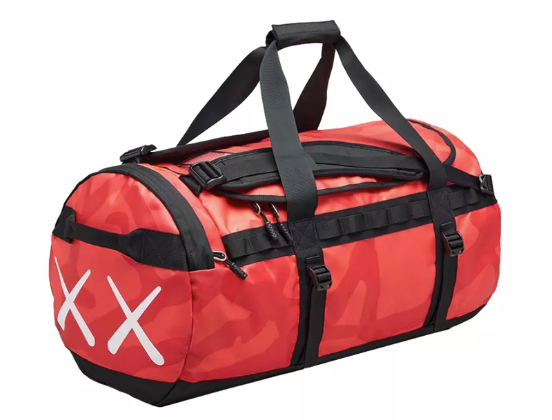 KAWS x The North Face Duffle Bag Red