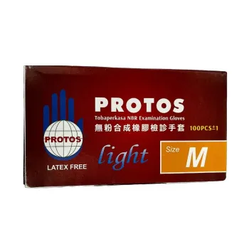 KQ Protos - Disposable Nitrile Examination Gloves -blue (M) M -50%