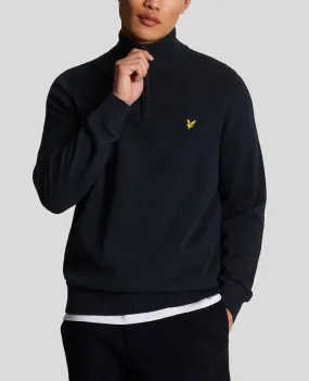 Lyle & Scott Knitted Quarter Zip Jumper Dark Navy