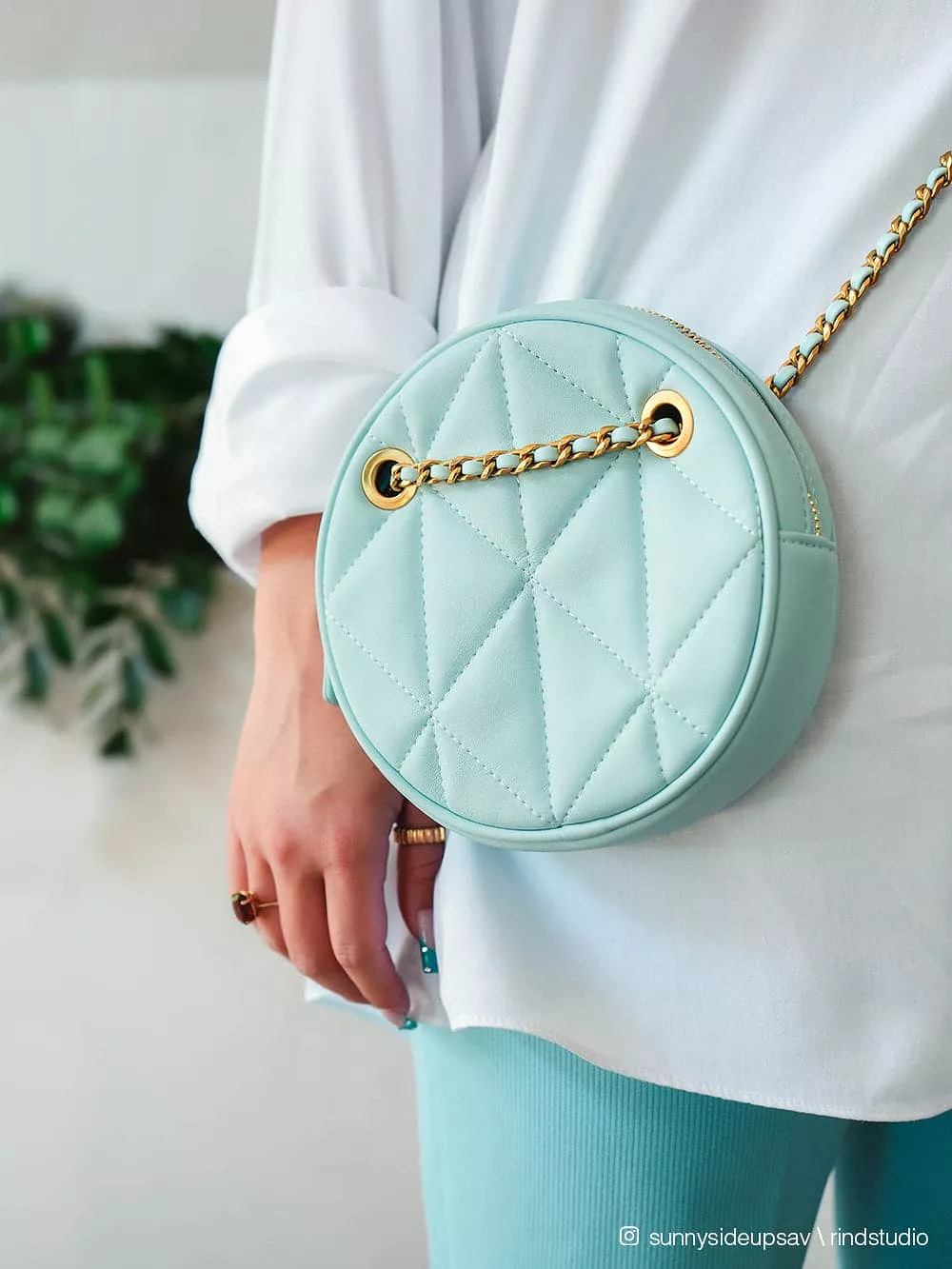 Melody quilted circle bag