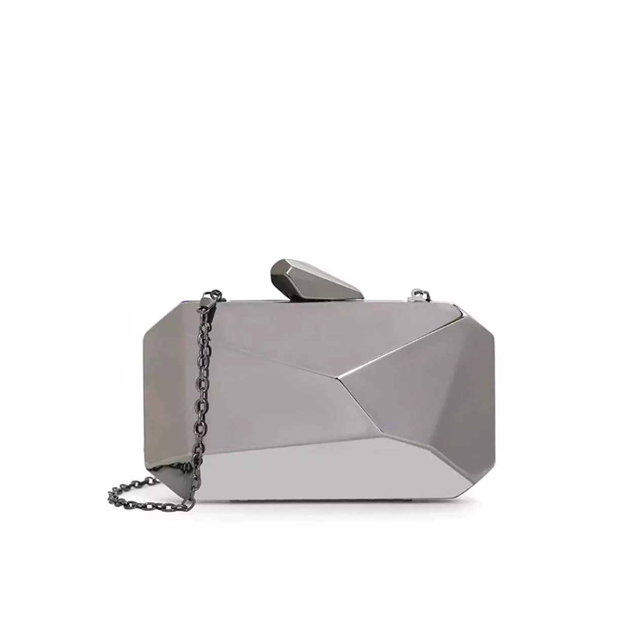 Metal Geometrical Evening Clutch