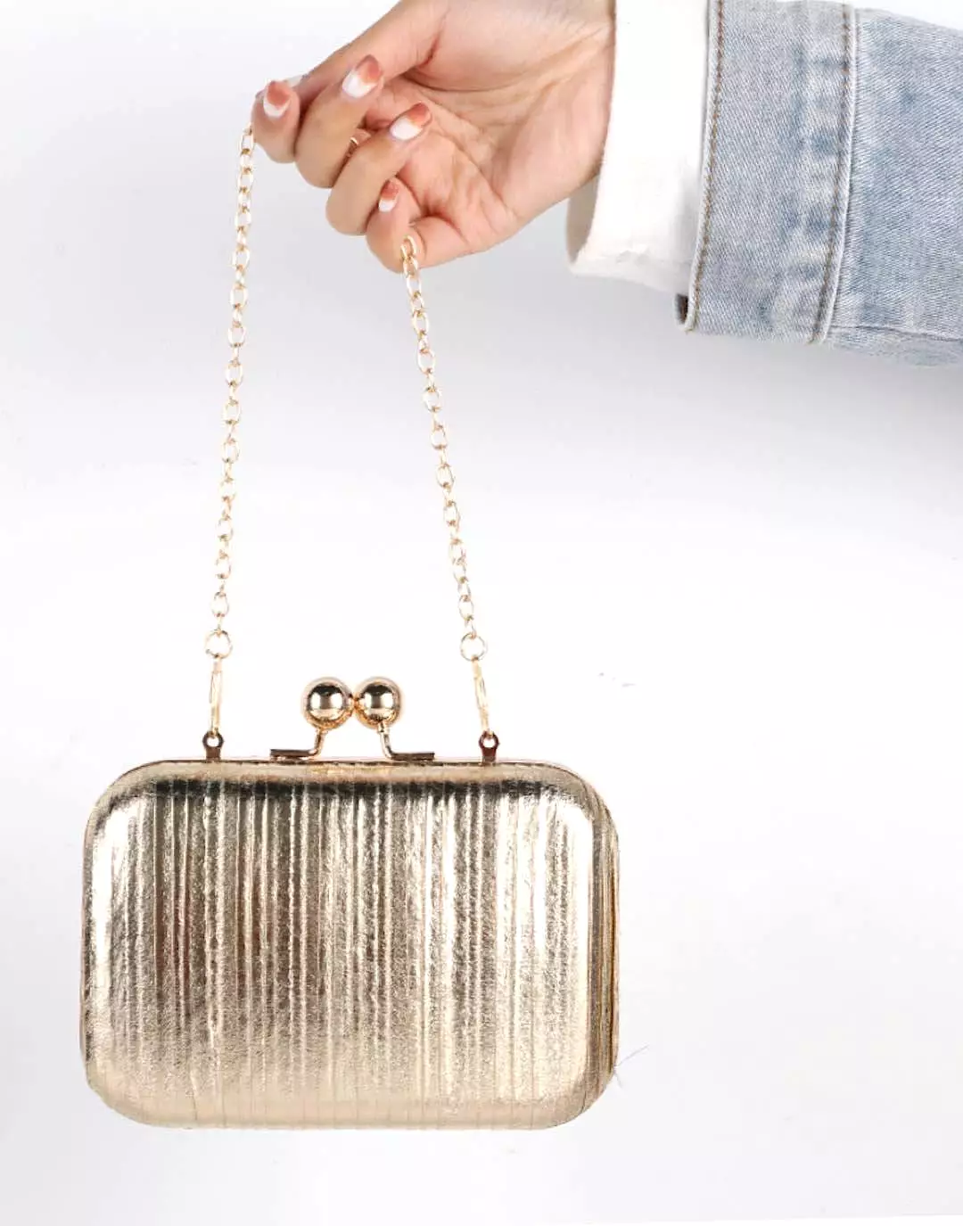 Metallic Metal Evening Clutch