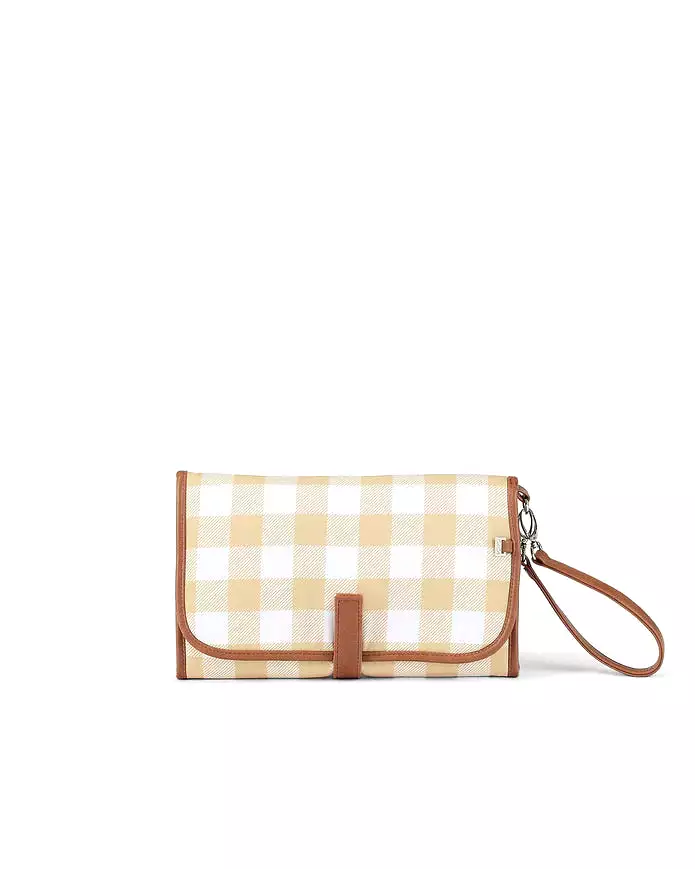 OiOi Change Mat Clutch - Gingham Beige