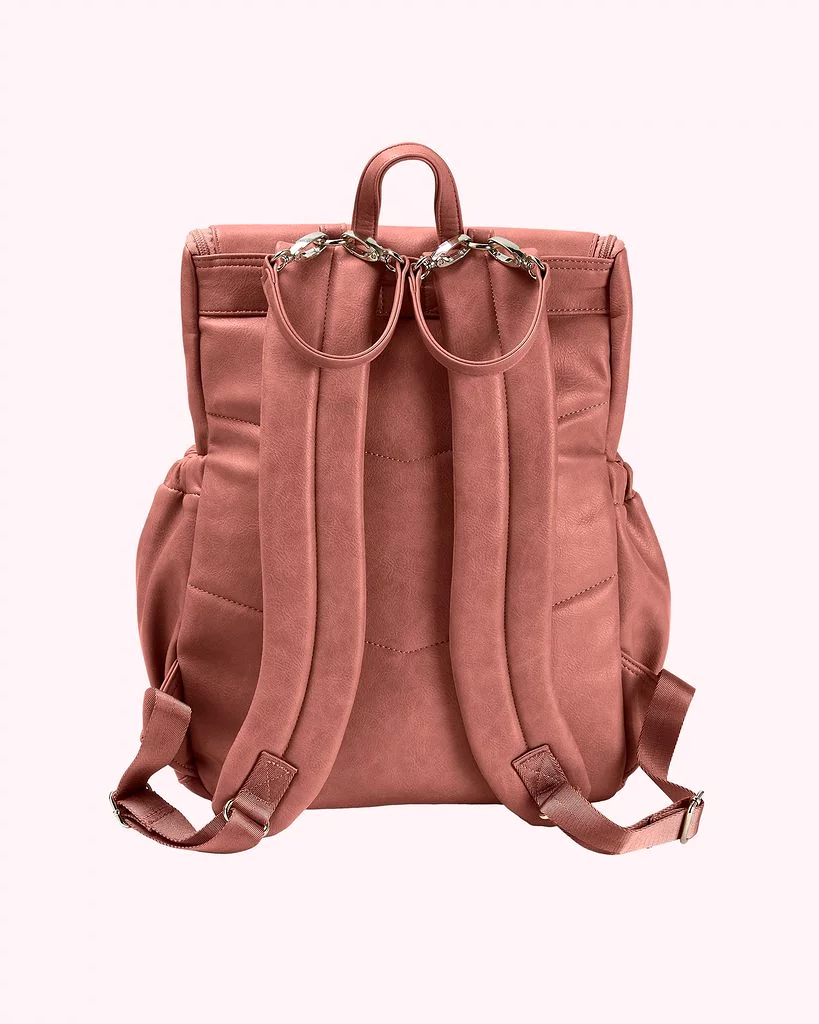 OiOi Signature Nappy Backpack - Dusty Rose Vegan Leather