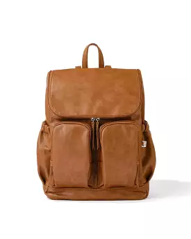 OiOi Signature Nappy Backpack - Tan Vegan Leather