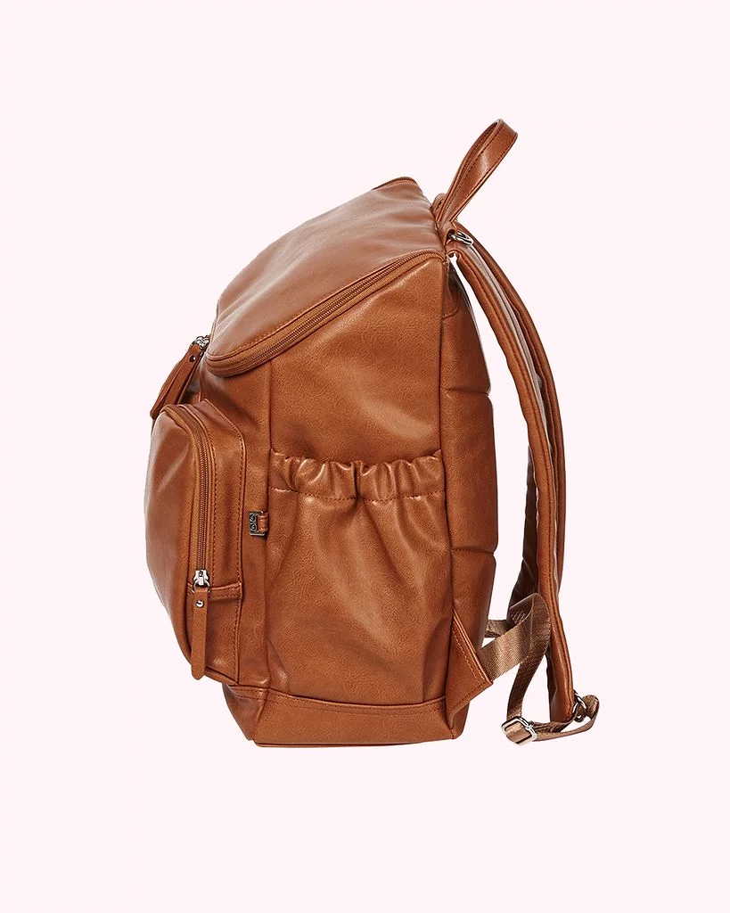 OiOi Signature Nappy Backpack - Tan Vegan Leather