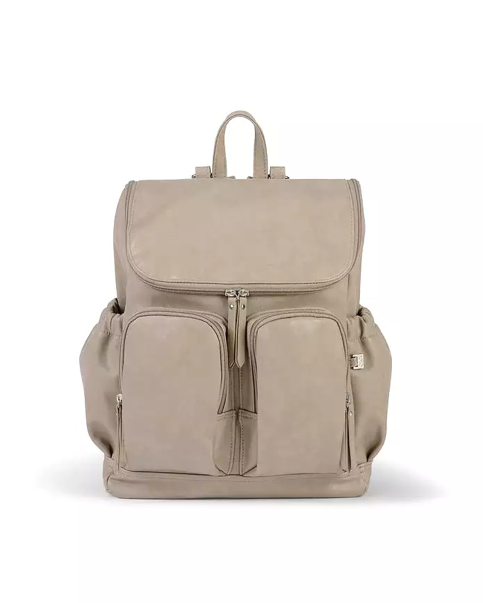 OiOi Signature Nappy Backpack - Taupe Vegan Leather