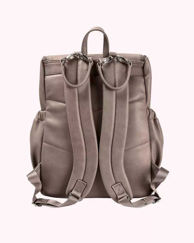 OiOi Signature Nappy Backpack - Taupe Vegan Leather