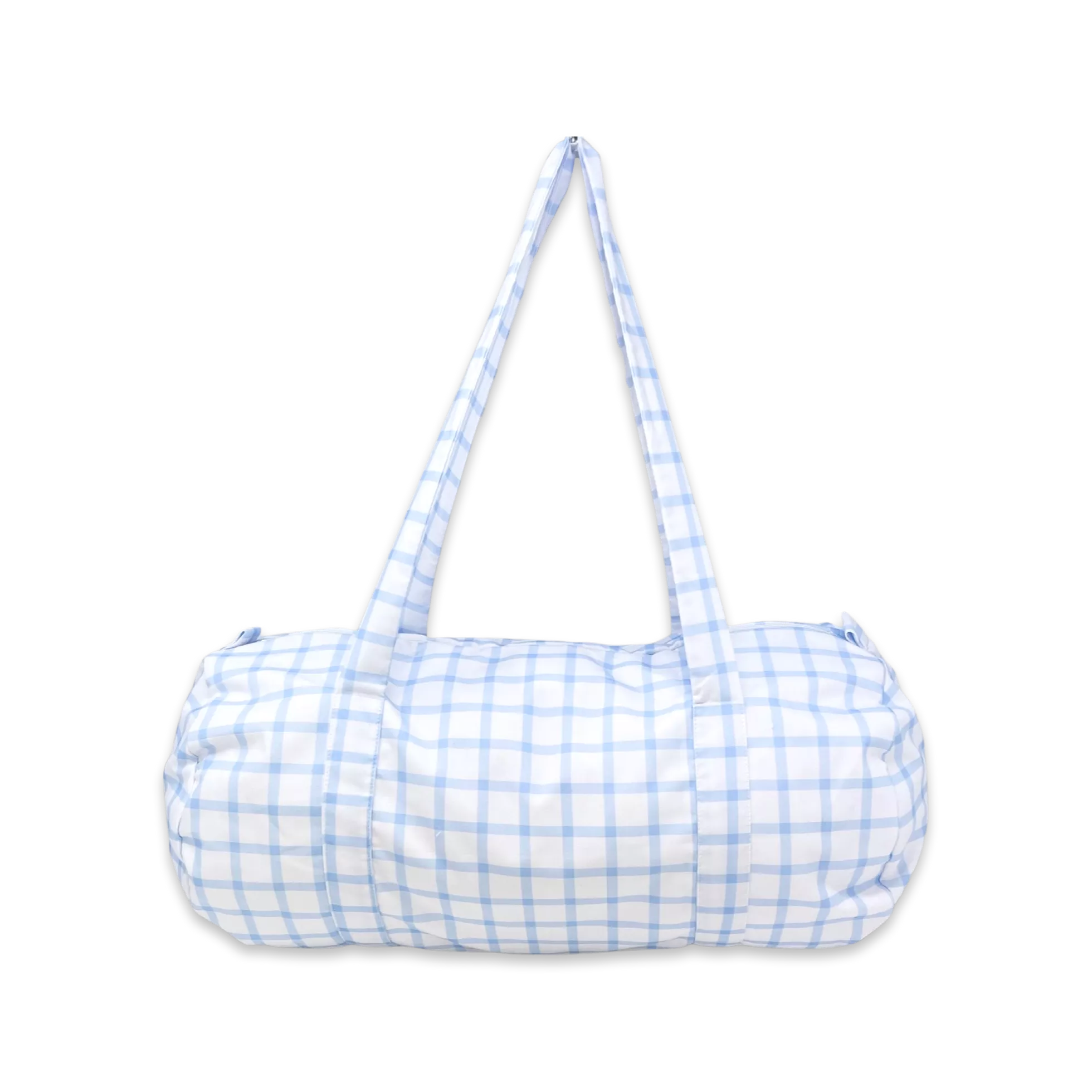 Overnight Duffle Bag - Whales Blue Windowpane