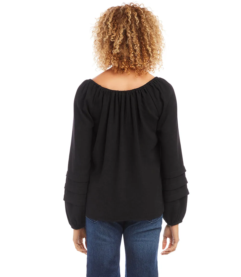 Pleat Sleeve Top