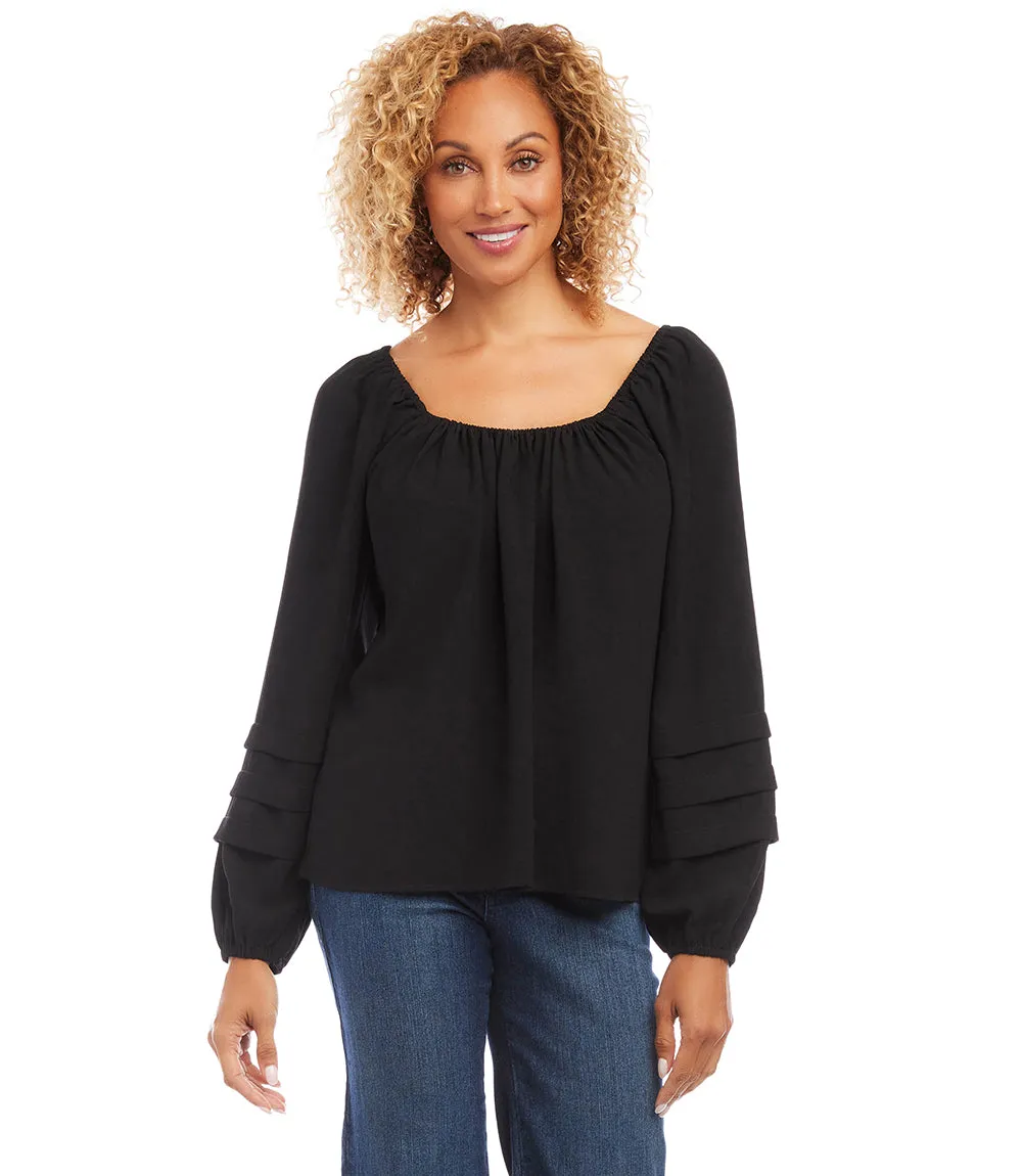 Pleat Sleeve Top