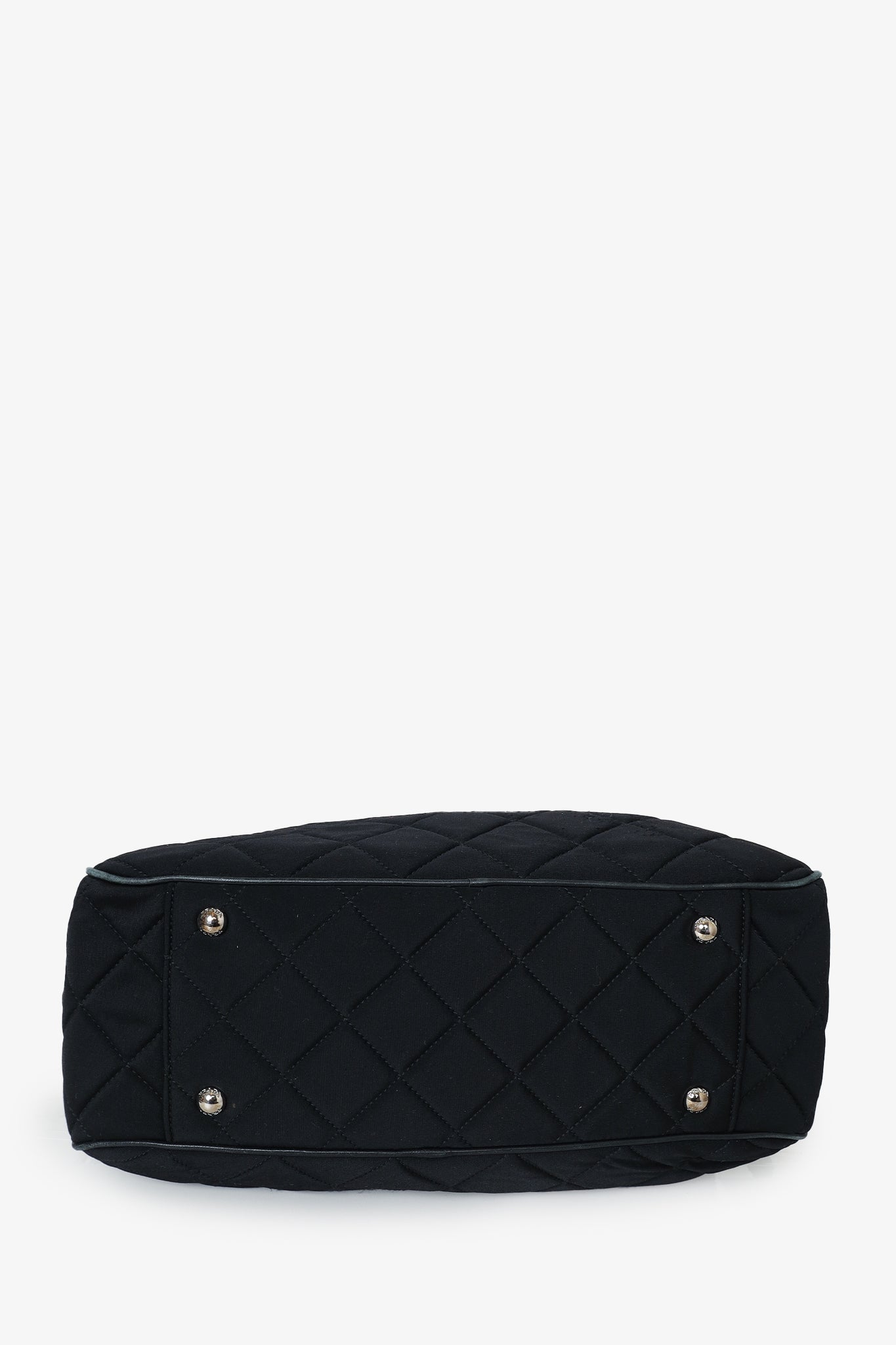 Prada Black Quilted Tessuto Duffle  Bag with Strap