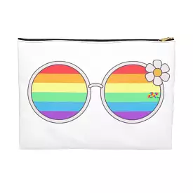 Rainbow Sunglasses with Daisy, Accessory Pouch