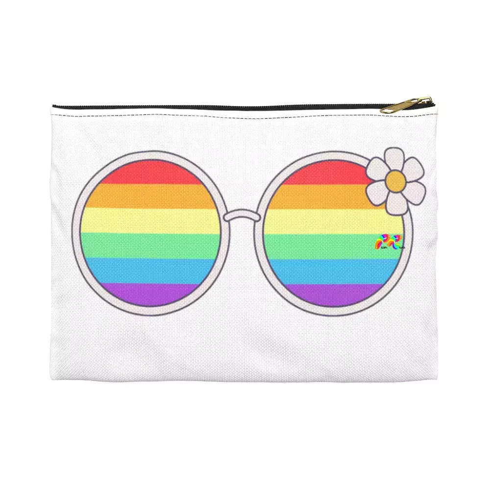 Rainbow Sunglasses with Daisy, Accessory Pouch