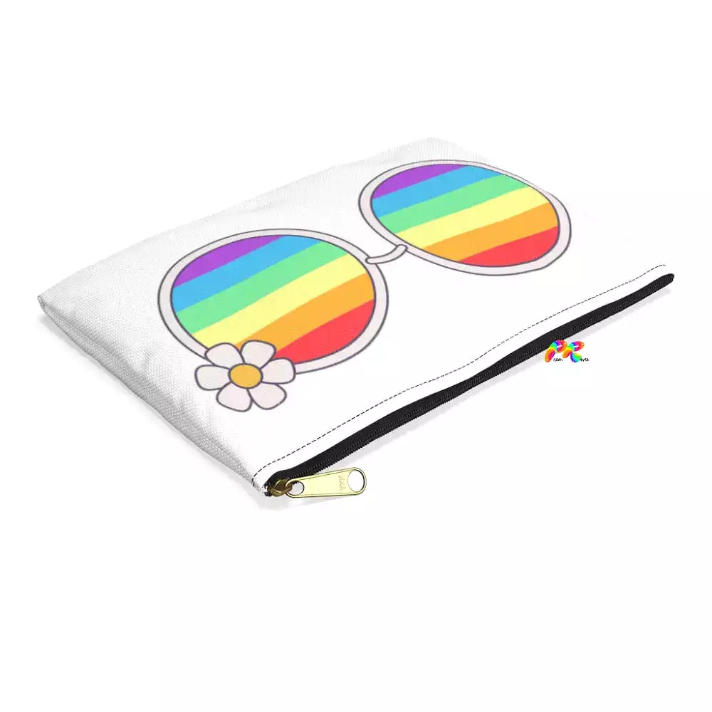 Rainbow Sunglasses with Daisy, Accessory Pouch