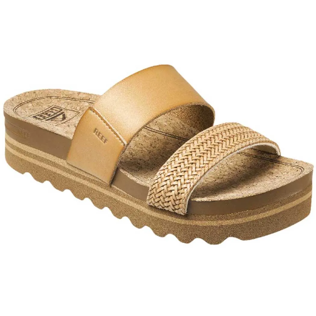 Reef Cushion Vista Hi Slide Sandal Natural Braid (Women's)