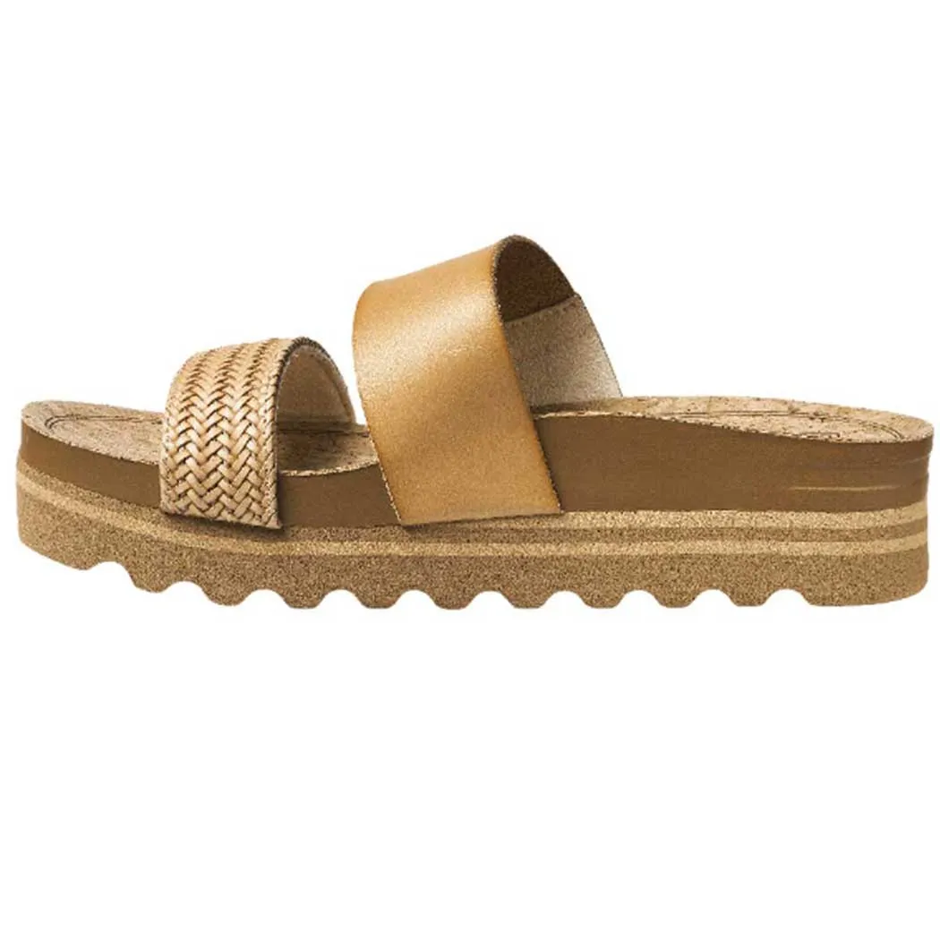 Reef Cushion Vista Hi Slide Sandal Natural Braid (Women's)