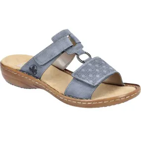 Rieker Regina 85 Slide Sandal Atlantic Blue (Women's)