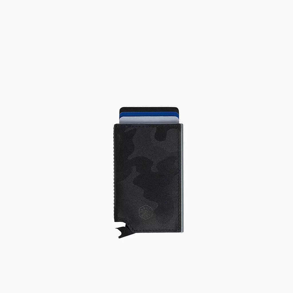 Slim Card Slide Wallet, Black Camo