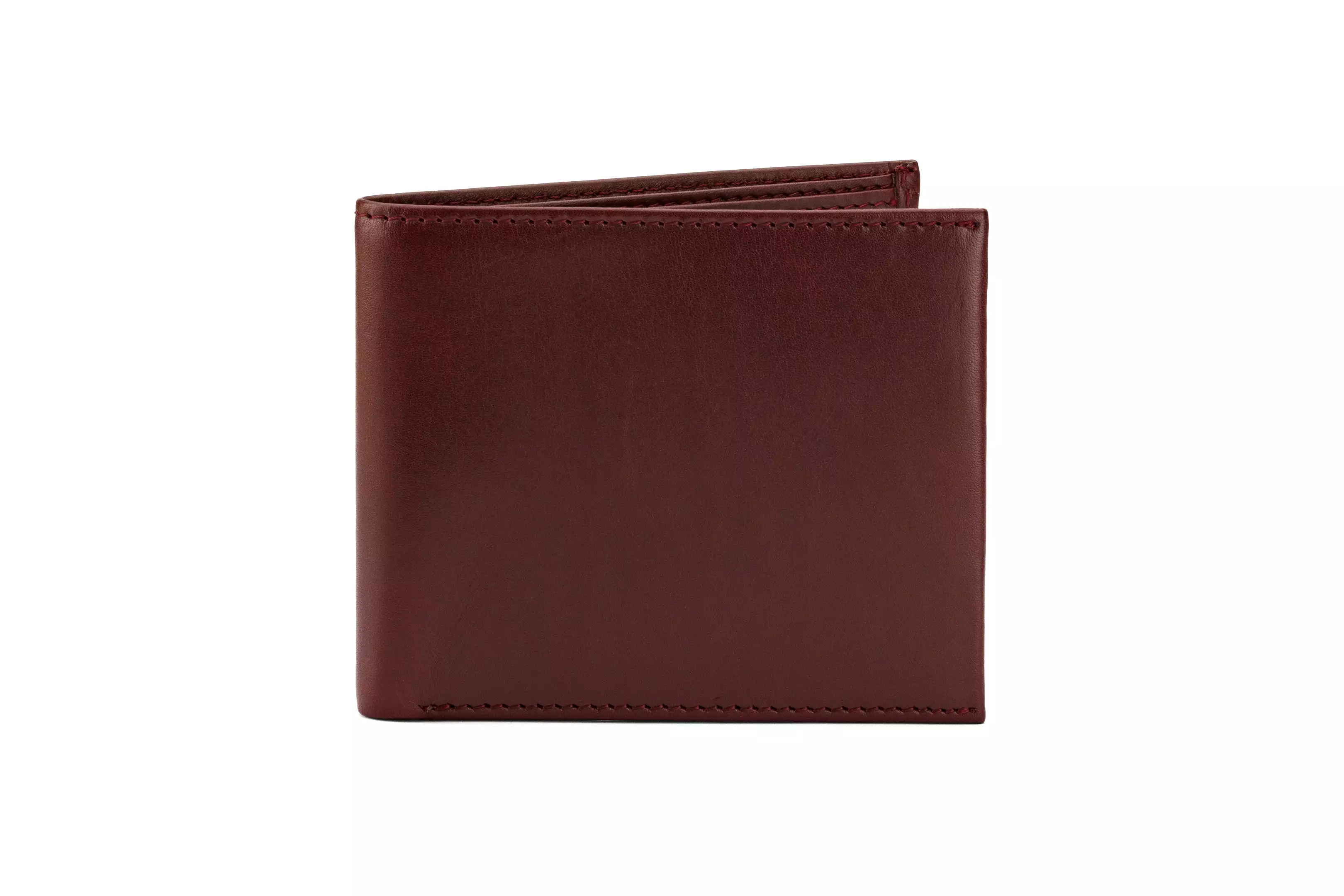 Slim Leather Wallet - Burgundy