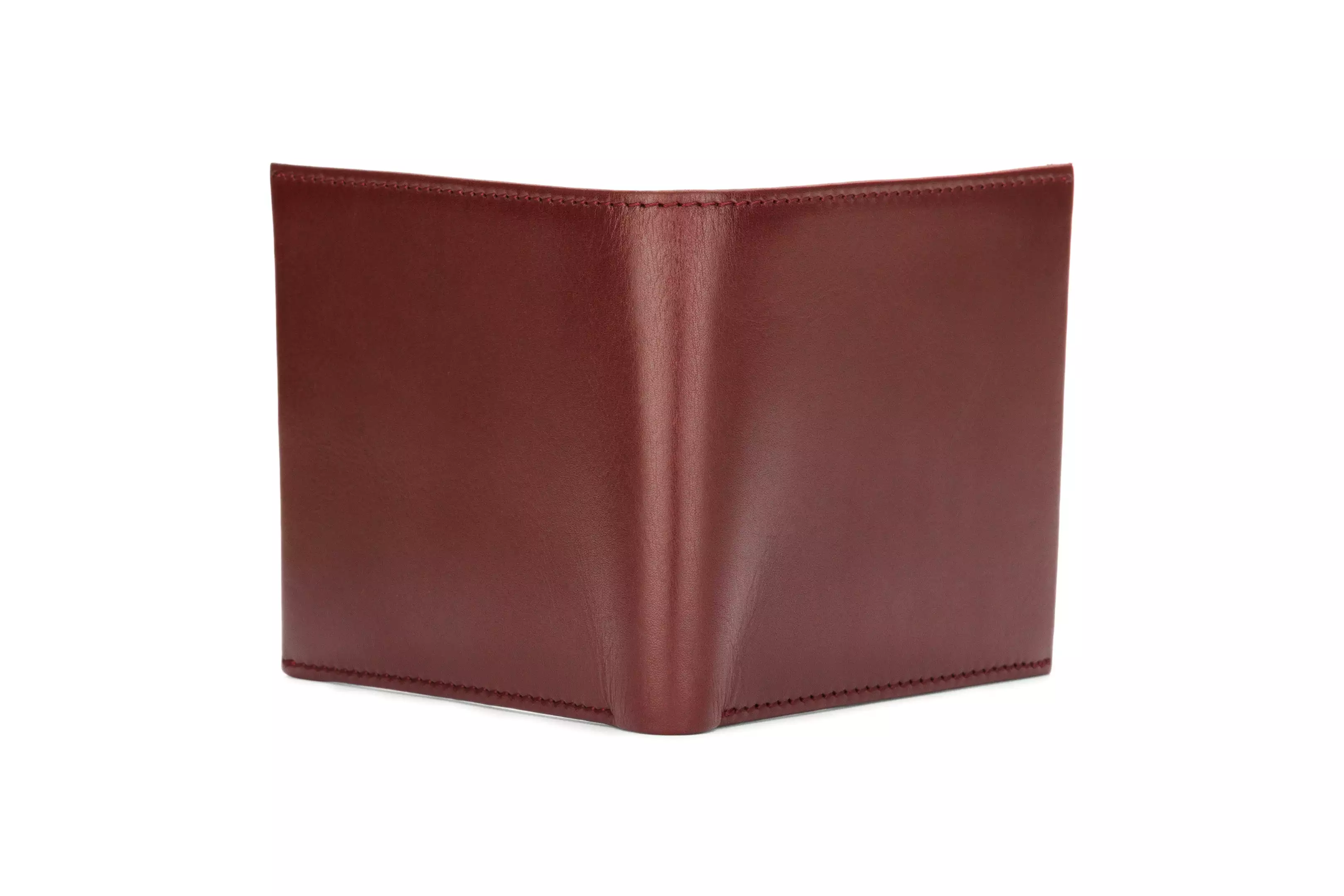 Slim Leather Wallet - Burgundy