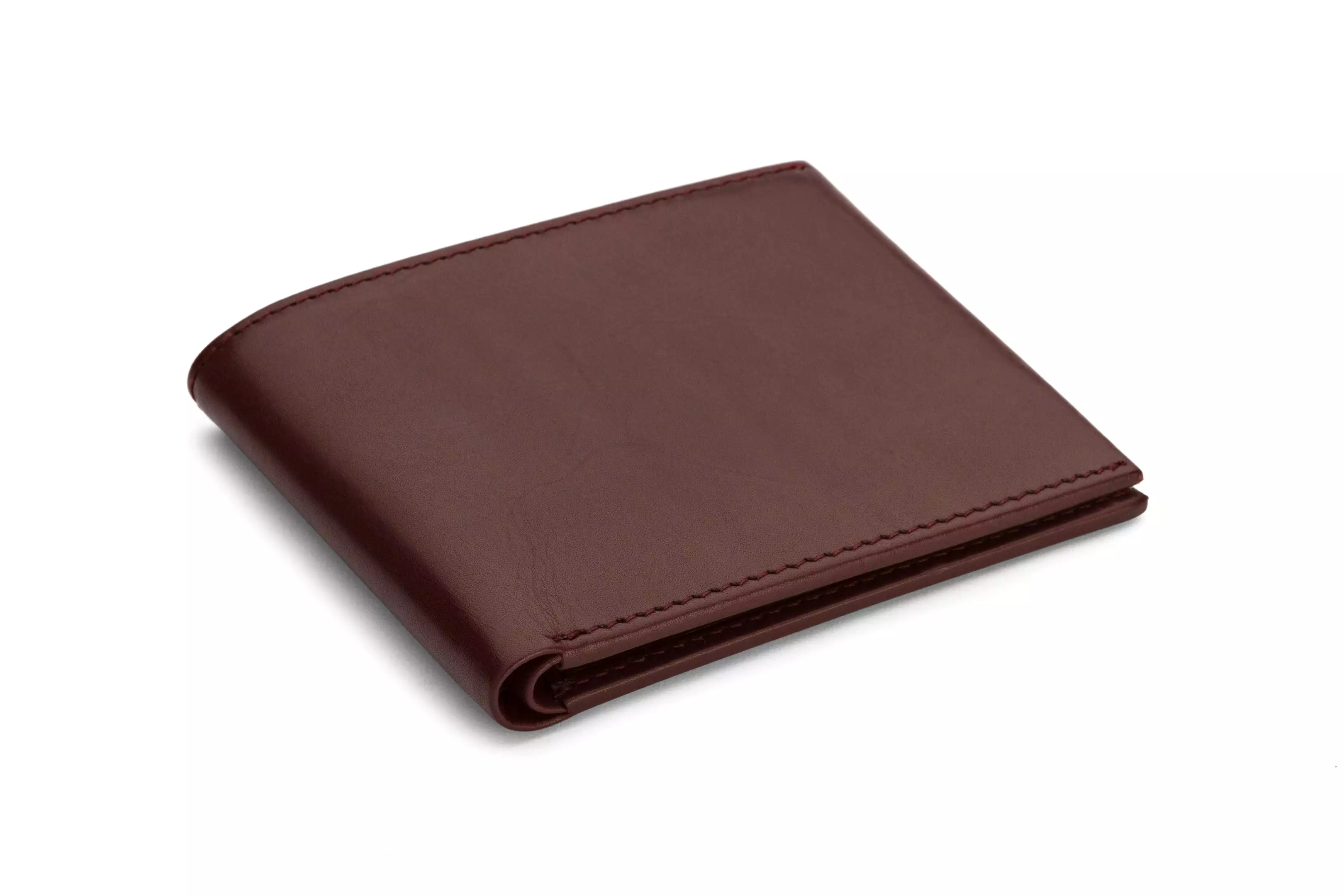 Slim Leather Wallet - Burgundy