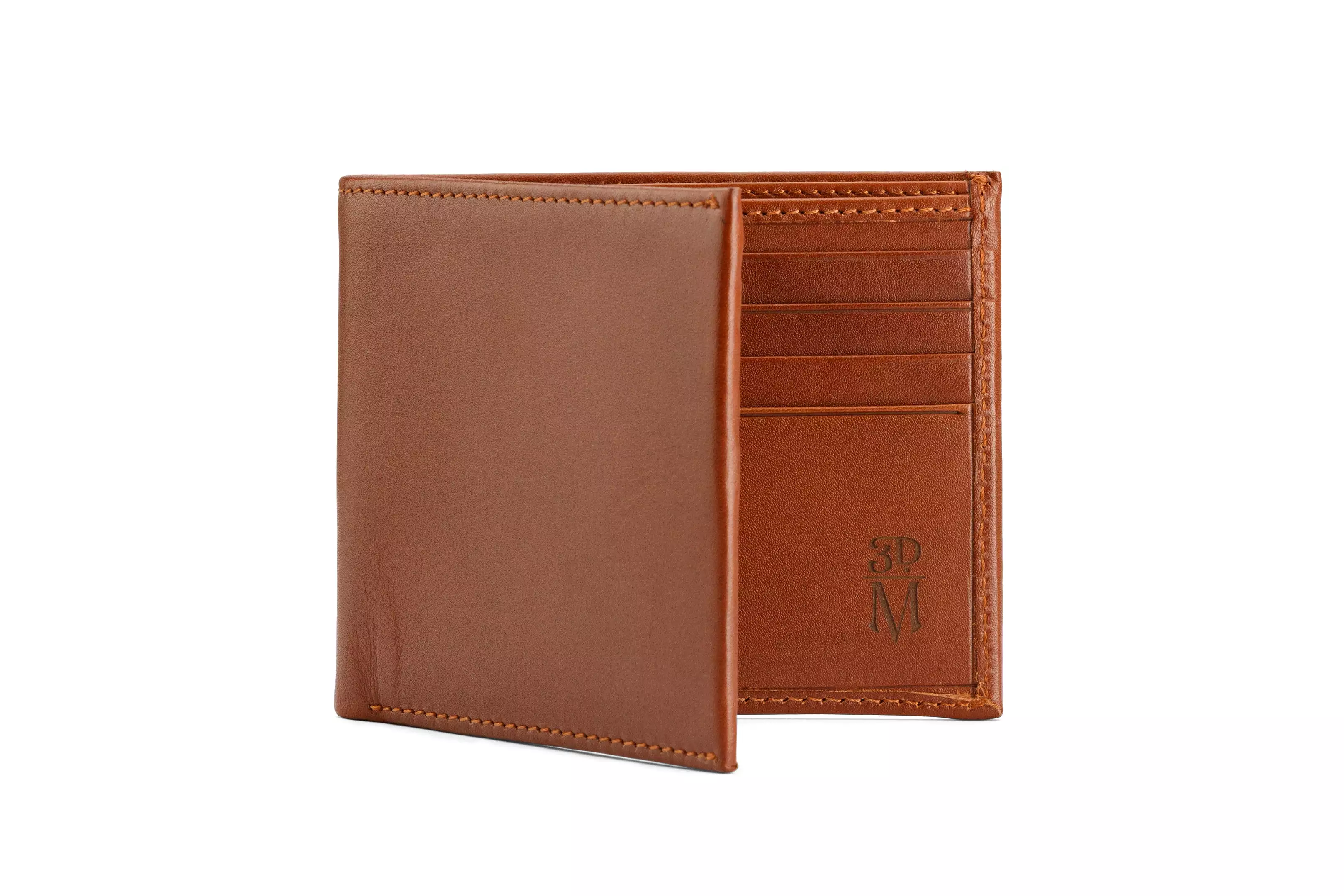 Slim Leather Wallet - Medium Brown