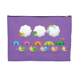 Snails with Umbrellas Accessory Pouch