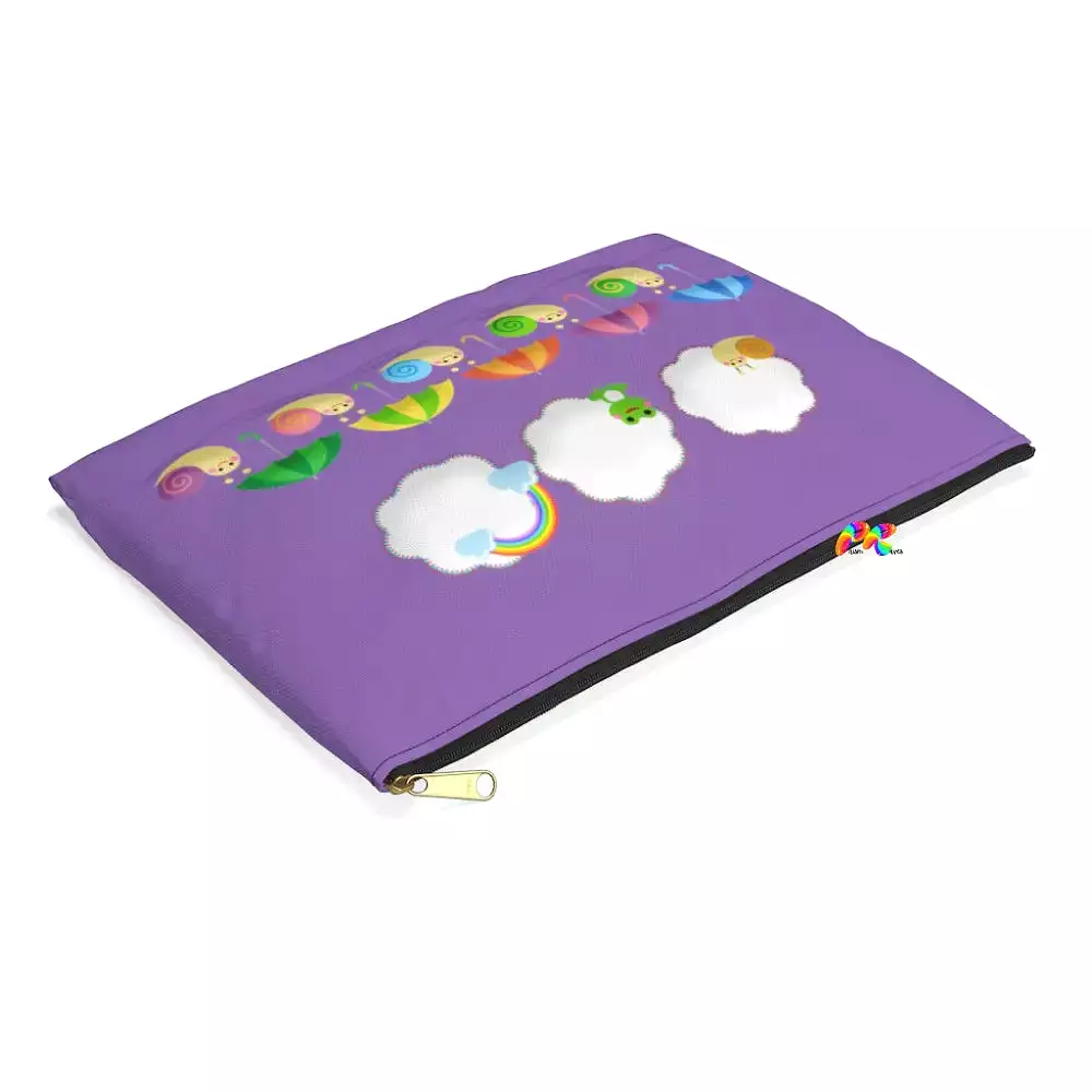 Snails with Umbrellas Accessory Pouch