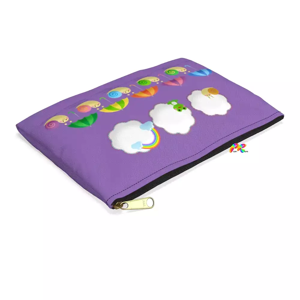 Snails with Umbrellas Accessory Pouch