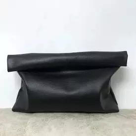 Solid color Women Clutch bag soft pu leather Lady evening bags Envelope Bag Large capacity Black purse