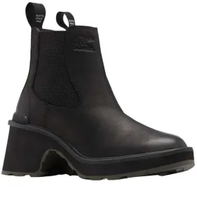 Sorel Hi-Line Heel Chelsea Boot Black/Sea Salt (Women's)