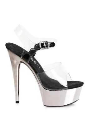 SS-609-CHRISTY Platform Sandal  | Clear Vinyl