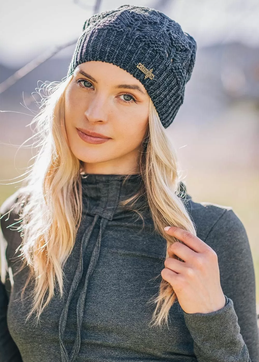 Subtle Slouch Hemp and Cotton Knit Beanie