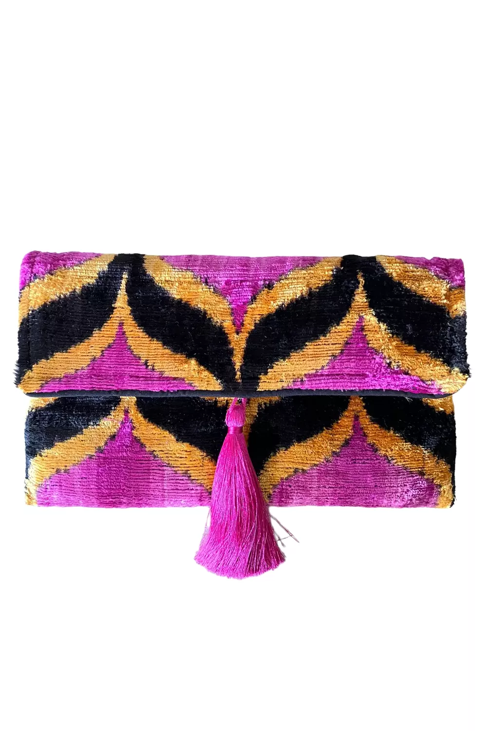 TURKISH DELIGHT SILK VELVET IKAT CLUTCH