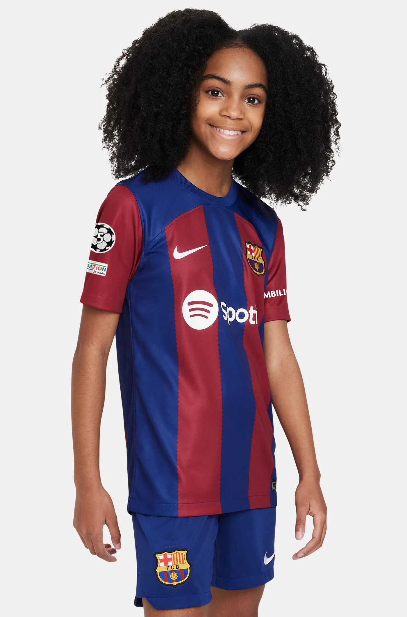 UCL FC Barcelona home shirt 23/24 – Junior - I. MARTNEZ