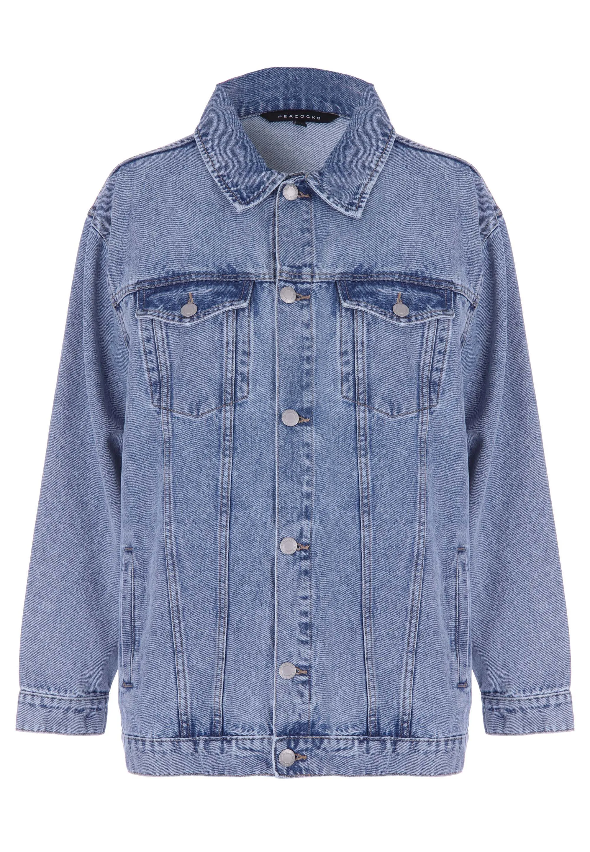 Womens Light Blue Oversized Denim Jacket