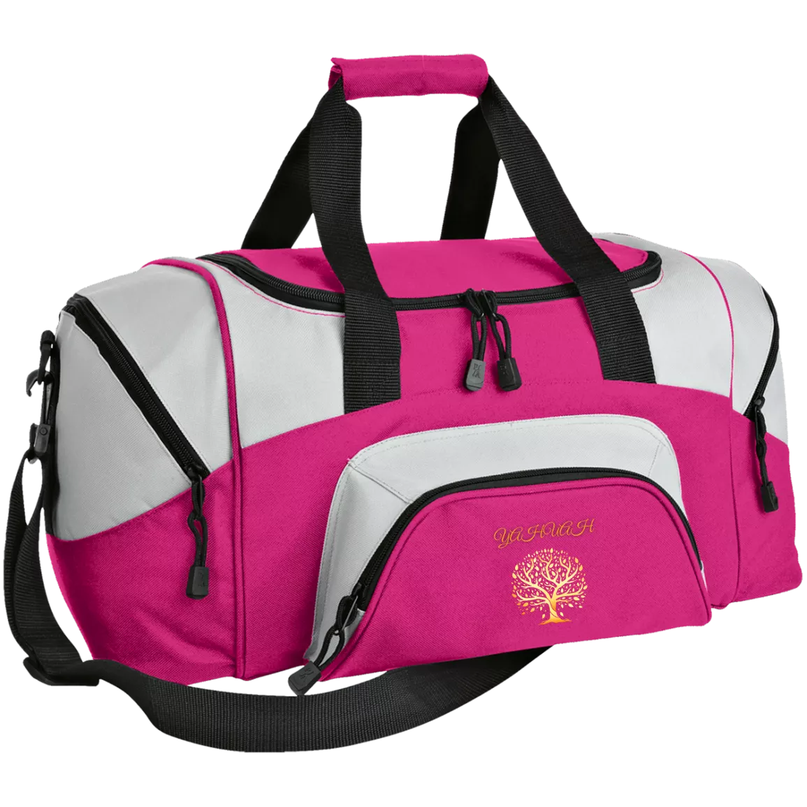 Yahuah-Tree of Life 01 Designer Port & Co. Colorblock Sport Duffel Bag (14 colors)